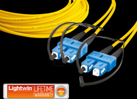 LDP-09 SC-SC 0.5 Duplex fibre optic patch cable, SM OS2, SC - SC, 0.5 m