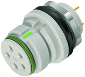 Panel socket, 8 pole, THT, snap lock, straight, 99 9128 490 08