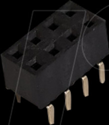 10122223 Female header, double row with dual entry, 2x4