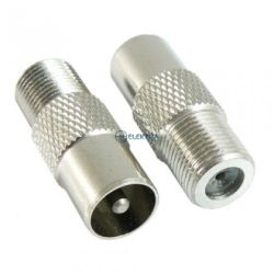 Przejście F gniazdo / antenowe IEC wtyk męski