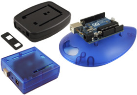 ABS enclosure, (L x W x H) 145 x 100 x 33 mm, blue/transparent, 1593HAMEGG1TBU