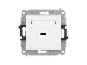 MINI Gniazdo pojedyncze 1xUSB C-C biały MGUSB-7 KARLIK