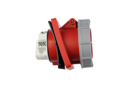 Gniazdo tablicowe skośne 63A 5P 400V /100x112/ czerwone IP67 POWER TWIST 435-6