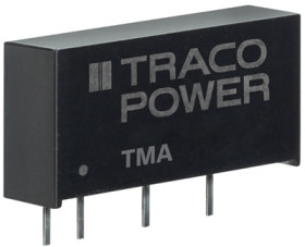 DC converter, 21.6-26.4 VDC, 1 W, 1 output, 5 VDC, 71 % efficiency, TMA 2405S