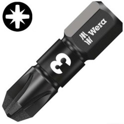 Zestaw końcówek do wkrętaka Pozidriv l. elementów: 10 rozmiar: 3 Zestaw końcówek udarowych Wera