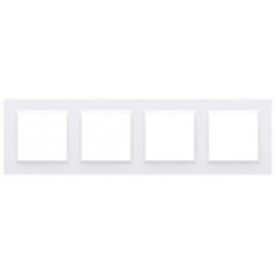 Ramka poczwórna SIMON 10 biała Kontakt Simon CR4/11