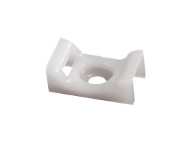 Uchwyt pod trytytkę przykręcany podstawka PMP-10-5-100 do opasek zaciskowych 2,4 - 9,0mm (100szt.) biała 25.200 ELEKTRO-PLAST