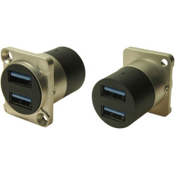 Cliff CP30087 Dual USB 3.0 A-A Metal Adapter 1pc.