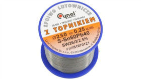 Cyna Lutownicza Spoiwo Lutownicze Topnikiem 2,5Mm 250G Sn60pb40 Sn60pb40