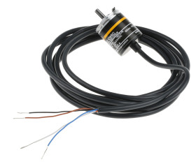 Enkoder przyrostowy przyrostowy NPN typu otwarty kolektor 100 średnica wału 4mm Omron 12 → 24 V DC 5000rpm