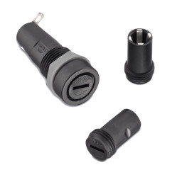 Oprawa bezpiecznikowa montowana w tablicach Montaż panelowy rozmiar: 5 x 20mm 10A 250V ac Lutowie Wurth Elektronik