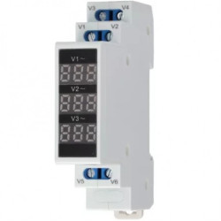 Wskaźnik napięcia 80V-500V Woltomierz cyfrowy 3-fazowy na szynę DIN TH35 SPAMEL