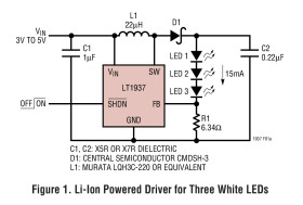 White LED Step-Up Converter in SC70 and ThinSOT