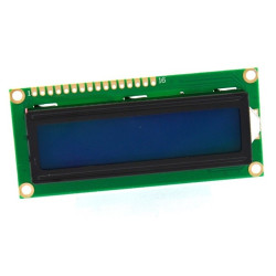 WYŚWIETLACZ LCD 1x16 1601A NIEBIESKI NEGATYW BLUE PODŚWIETLENIE BIAŁE LED