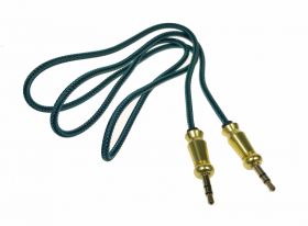 Przyłącze Jack 3.5 - Jack 3.5 - 0.9m - plecione niebieskie