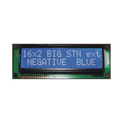 WYŚWIETLACZ LCD 2x16 C W/B BIG DUŻE ZNAKI 16x2