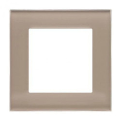 Simon 55 Ramka 1-krotna Nature Szkło mrożone beżowe TRN1/172