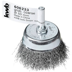 kwb 606233 pot brush 50mm HSS wire Hex shaft E6.3 Drill use