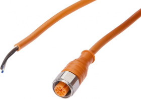 VK50A165 Kabel połączeniowy, 5 m, gniazdo M12 4-stykowe proste, wolny koniec kabla, PVC