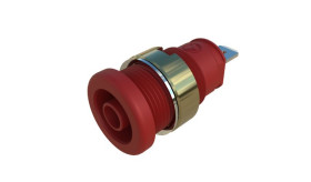 Gniazdo bananowe Żeński Wypustka typ Gniazdo bananowe Czerwony 25A Hirschmann Test & Measurement rozmiar 4 mm