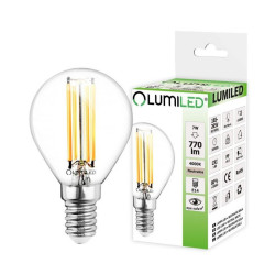 Żarówka LED E14 filament kulka 7W 770lm 4000K LEDZARMI310 Lumiled