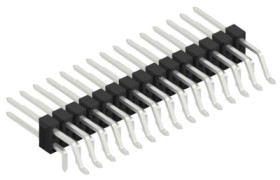 Pin header, 30 pole, pitch 2.54 mm, straight, black, SL28SMDTHR08330Z