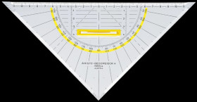 AR 1555/4 Set square with handle, hypotenuse length 250 mm