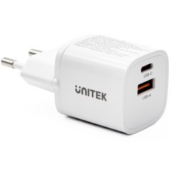 Unitek Ładowarka sieciowa 1x USB-A 1x USB-C QC PC 3.0 33W biała