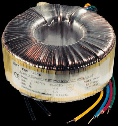 Toroidal transformer, 225 VA, 2x 30 V, 2x 3.75 A