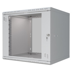 Szafa wisząca Standard 19" 9U, 450mm, drzwi szklane, szara