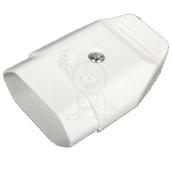 1x2P gniazdo płaskie białe GP IZO