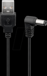55159 Converter USB-A connector to 2.1-mm DC port, 1.5 m