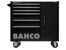 Wózek na narzędzia, na kółkach, 6-szufladowa, 1100 x 501 x 986mm, materiał: Lita stal, Bahco