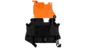 Złączka Szynowa Rozłączalna 2-Przewodowa 4Mm2 Czarno-Pomarańczowa Ut 4-Hedi...