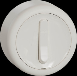 WDE015821 Universal switch, surface-mounted, complete, white, round, Renov
