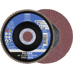 PFERD 67606125 Steelox Flap Disc 125mm high Cutting power 10 pcs