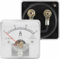 Miernik analogowy amperomierz kwadratowy 15A z bocznikiem,