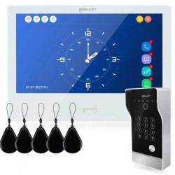 Zestaw wideodomofonowy z monitorem 10cali @Smart M10T-W-WiFi/BCKN-2+ 5xbrelok (z czytnikiem)