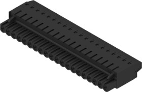 Socket header, 20 pole, pitch 5.08 mm, straight, black, 1501310000