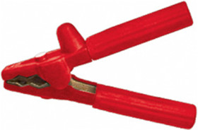 Battery charging pliers, pole sign +, 750 A, 180 mm, red, H 750 ROT VOLLISOLIERT