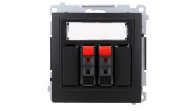 Simon Basic Gniazdo Głośnikowe 2-Krotne Z Polem Opisowym (Moduł) Przekrój...