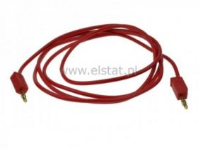 Przewód pomiarowy; Amass; czerwony; fi 2mm; L= 1m