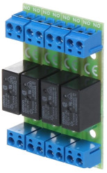 Moduł przekaźnikowy zwierny 4 wyjścia 10-16VDC 10A(max), 30VDC/50VAC (max) wyjście 4xNO PK4-12-ZN/S