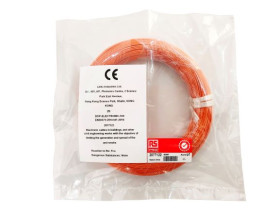 Przewód montażowy 0,2mm² Pomarańczowy RS PRO ETFE 24 AWG 300 V dł. 50m 1/0,51 mm +160°C