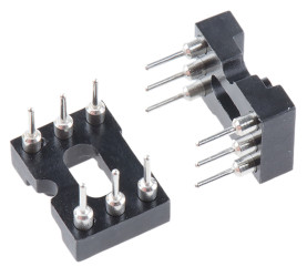 Podstawka DIL 2.54mm Pitch 7.62mm Row Spacing 6 Way, Przepust Toczony Pin E-TEC