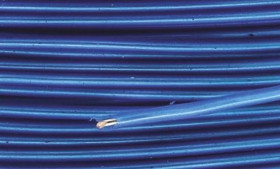 Przewód jednożyłowy linkowy, Przewód Tefzel, 0,13 mm², 1/0,4 mm, 26 AWG, ETFE, 375 V, Niebieski, dł. 100m, RS PRO