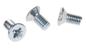 Śruby maszynowe M6 łeb z łbem stożkowym Stalowe długość 12.0mm skok 1.0mm