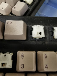 Commodore Amiga 500/2000 Key - Space Invaders Style with white/spring attachment