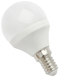 Żarówka LED E14 230V 6W kula 520lm ciepła