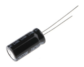Kondensator 1500μF 16V dc Radialny, Otwór przelotowy RS PRO roztaw: 5mm 10 (Dia.) x 20mm